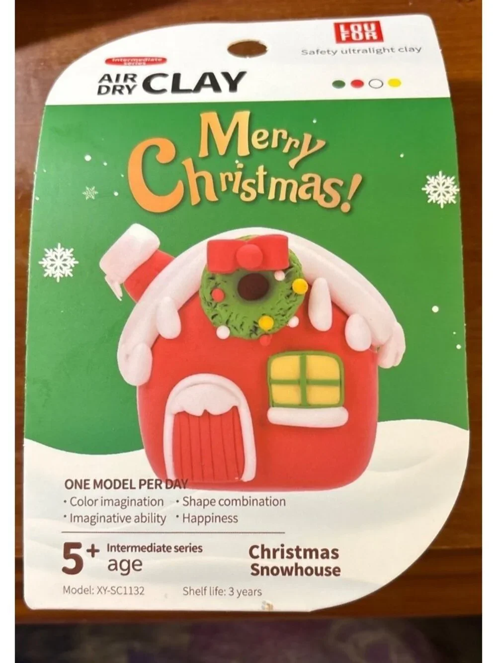 Merry Christmas Air Dry Clay 2 Set For Kids 5+ Years Christmas Snowhouse & Gifts
